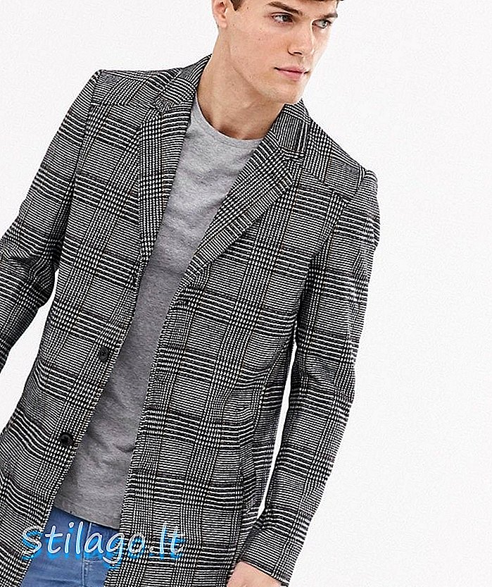 Cappotto in lana slim fit Tom Tailor in check-Multi