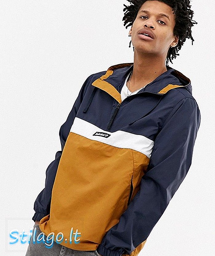 Timberland pullover jas in colourblock navy / wit / goud