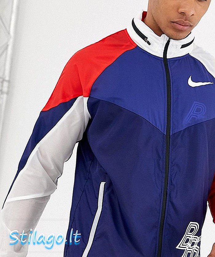 Jaket track paket Nike Running BRS berwarna biru
