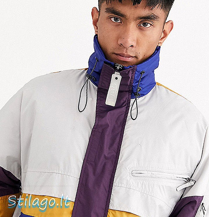 Noak wadded multi-pocket jacket-Purple