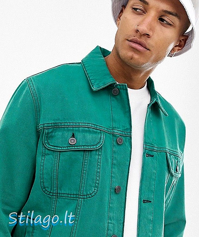 ASOS डिजाइन ने ओवरसीज हरे रंग में पश्चिमी जैकेट की देखरेख की