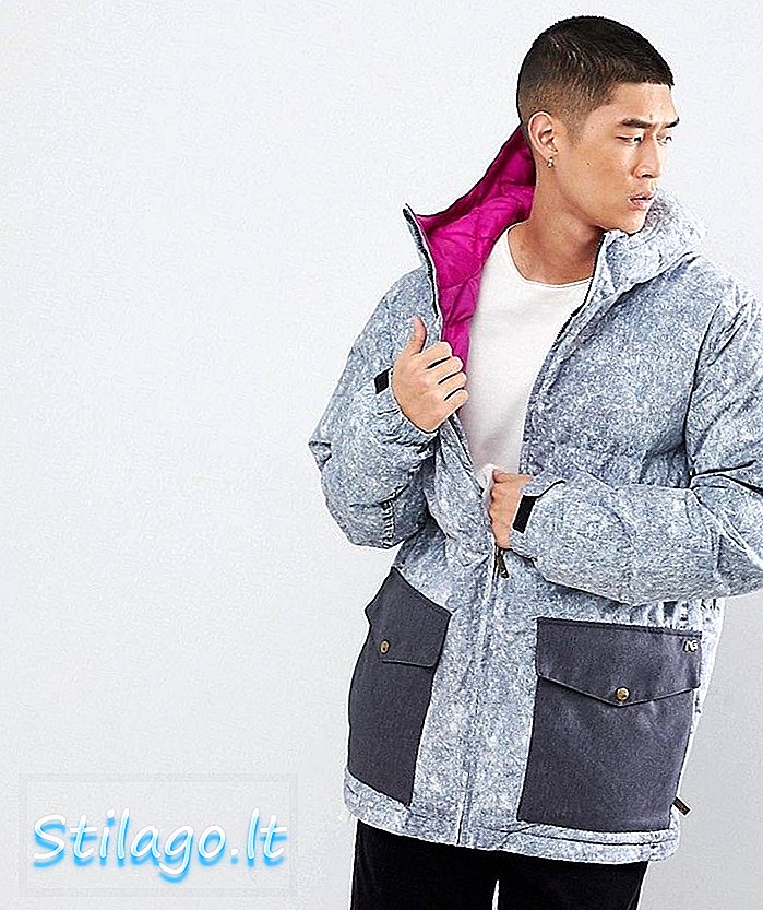 Analogová bunda s kapucňou s kapucňou s kapucňou v modrej džínsovej farbe