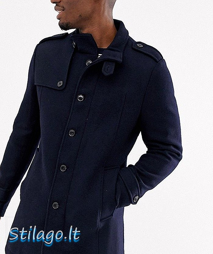 Избрано палто от вълнена фуния от Homme-Navy