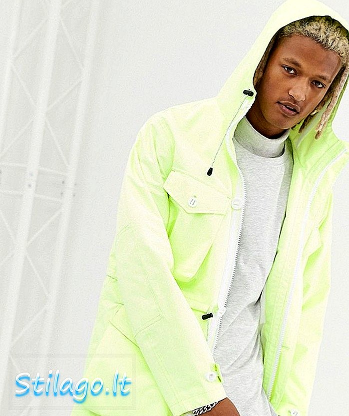 Jakna od parke ASOS DESIGN u fluoro žutoj boji