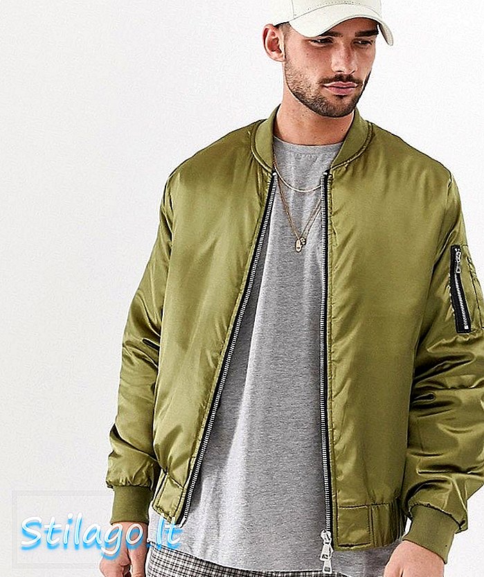 D-Struct Satin Bomber-Green