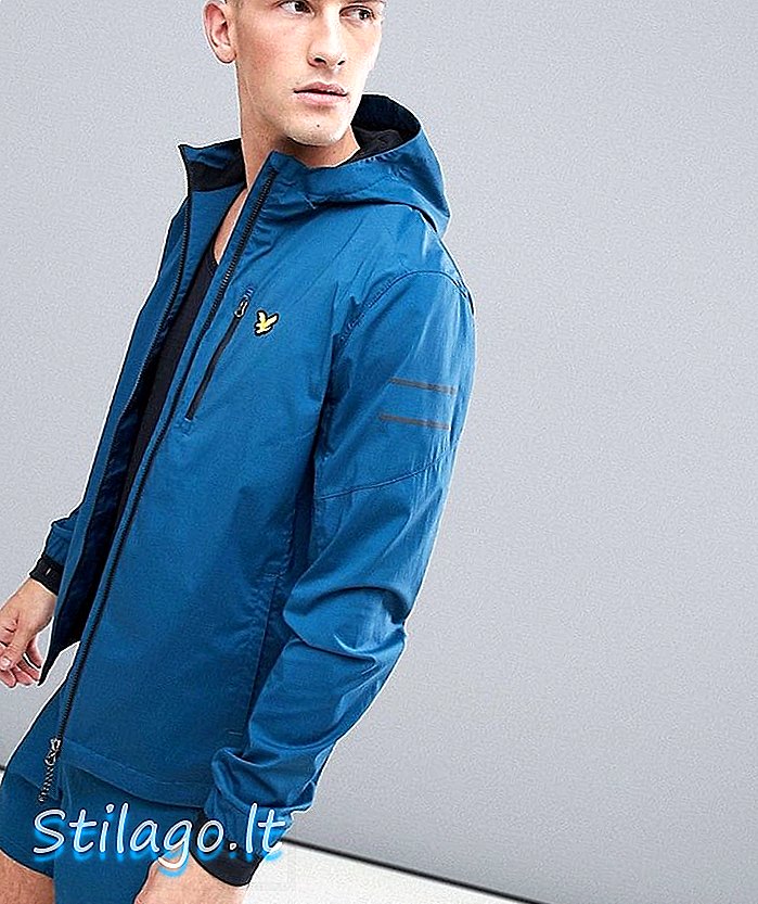 Lyle & Scott Fitness ultra tehnološka tekaška jakna v modro-modri barvi