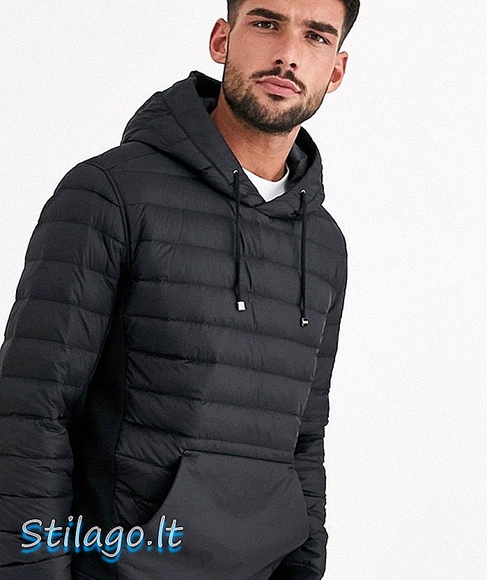 Chaqueta acolchada con capucha HUGO Jamec-Negro