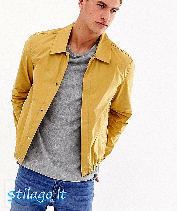 Jack & Jones Premium harrington smart jacket σε μουστάρδα-Κίτρινο
