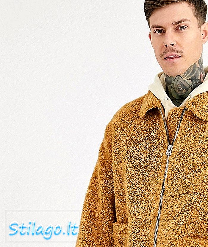 ASOS DESIGN bamse harrington jakke i solbrun