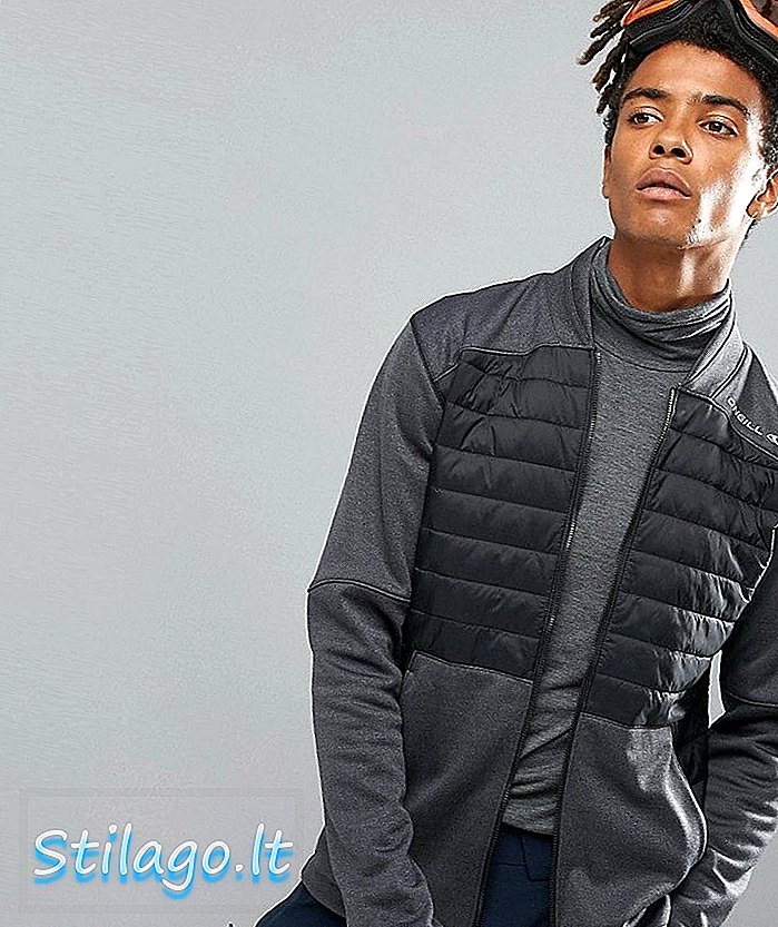 O'Neill Activewear Kinetic Quilted Sweat Jacket v černé / šedé barvě