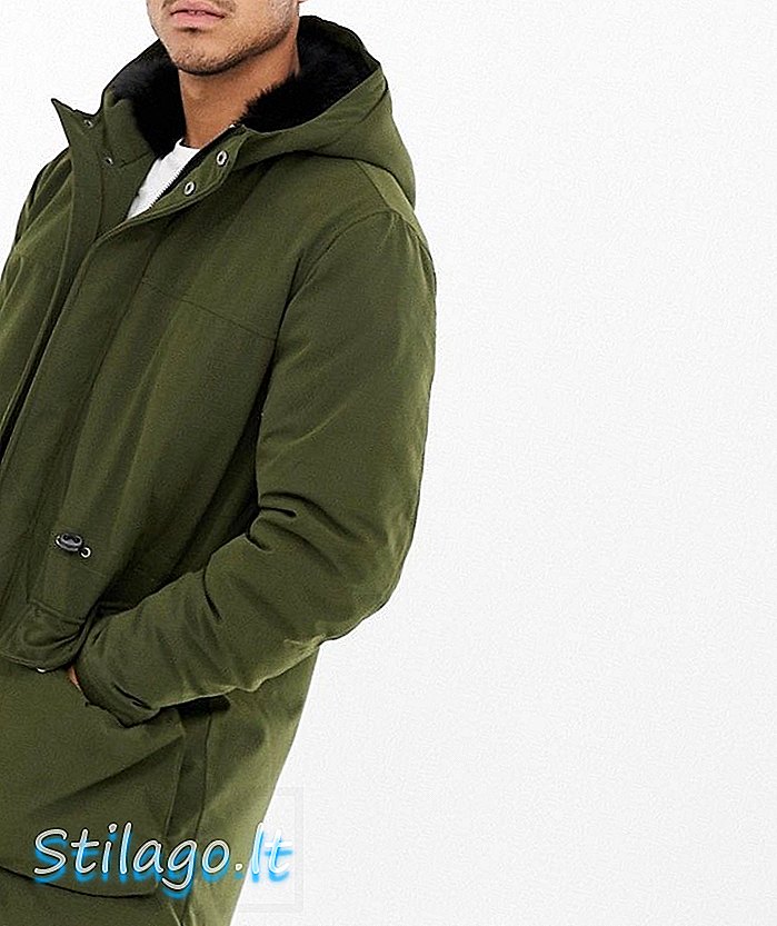 ASOS DESIGN teška parka u zelenoj boji