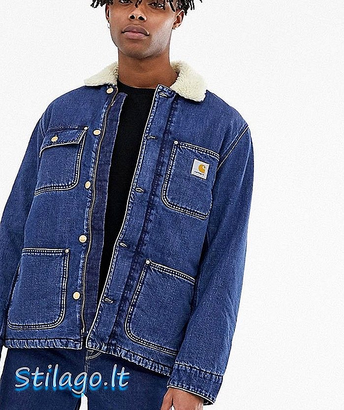 Płaszcz jeansowy Carhartt WIP Fairmount w kolorze ciemnoniebieskim