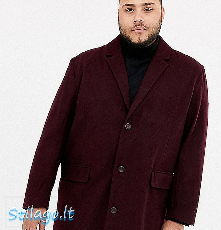 Cappotto in misto lana Jacamo in rosso bordeaux
