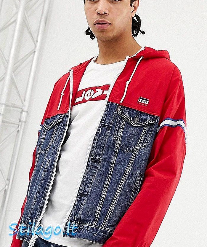 Неоправданная куртка Levi's в стиле водителя грузовика и джинсовая комбинированная одежда в стиле «Джеки Боб-Мульти»