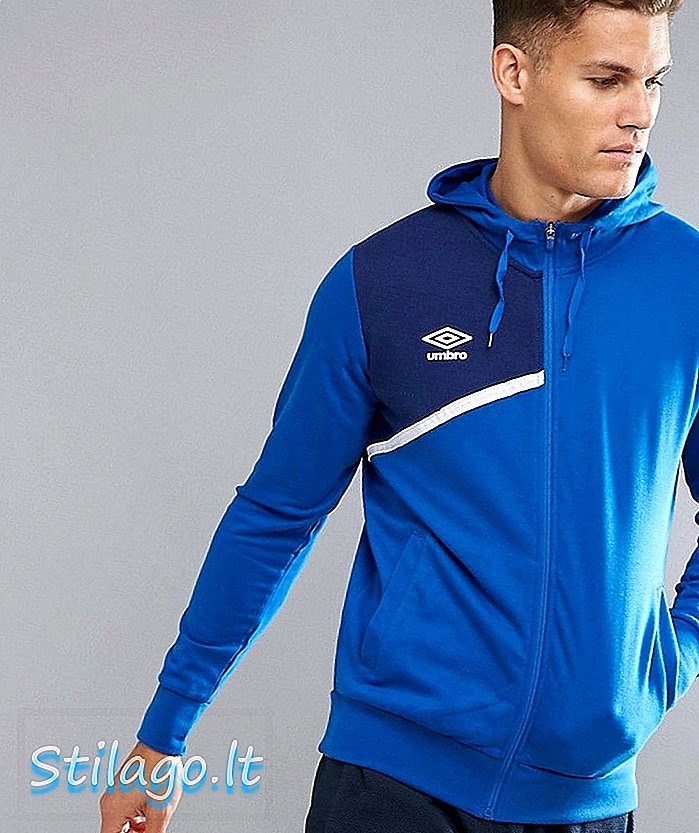 Umbro zip melalui hoodie dengan warna biru