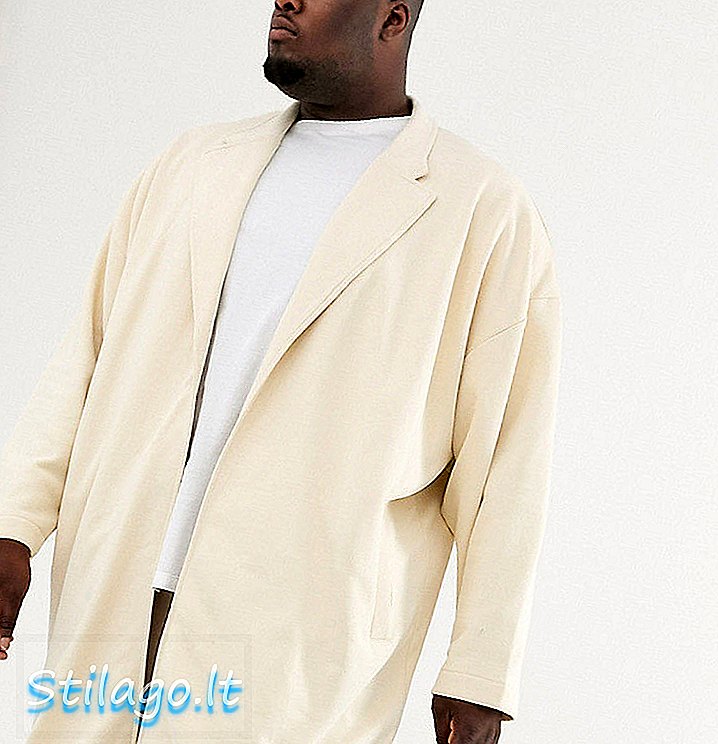 Куртка ASOS DESIGN Plus, надзвичайно велика джерсі, напівфабрикат у бежевому кольорі