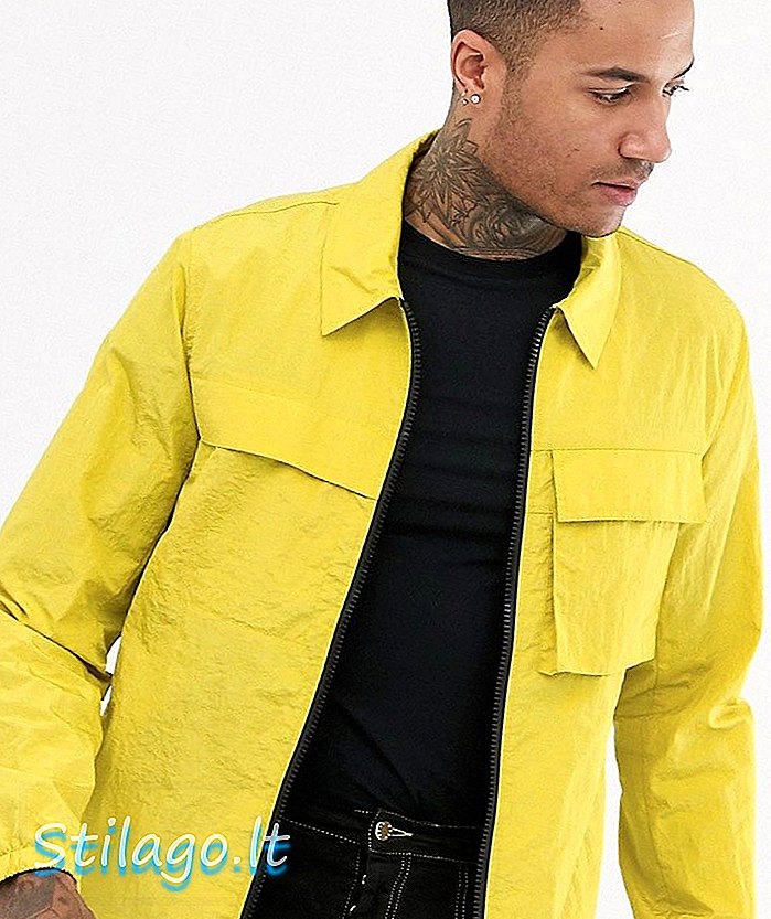 Jaket utilitas ASOS DESIGN dalam warna kuning neon