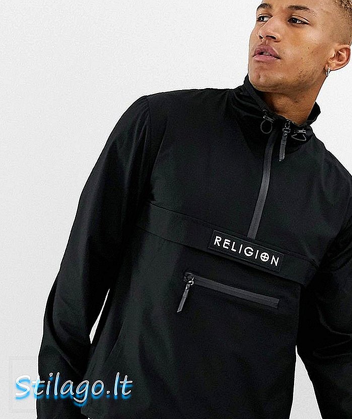 Religion Flux Half Zip Jacket-Negro