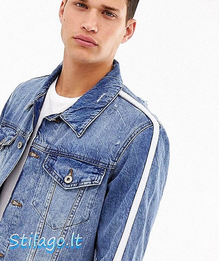 ז'קט ג'ינס של Esprit עם הדבקה בצד כחול
