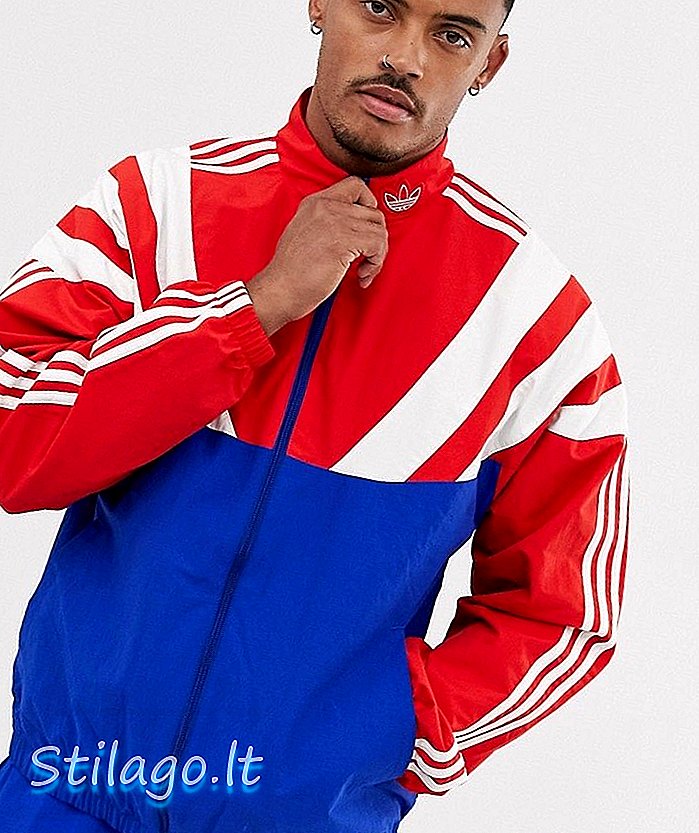 Спортивная куртка Adidas Originals Balanta с 3 полосками и отделкой красным