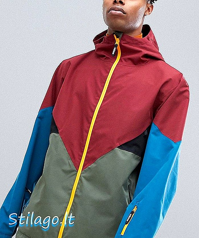 Jaket Menunggang Adidas Snowboarding Premiere dengan warna Hijau / Merah / Biru
