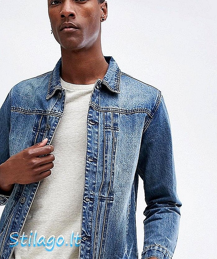 Dead Vintage džinsa jaka gaiši mazgājamā zilā krāsā
