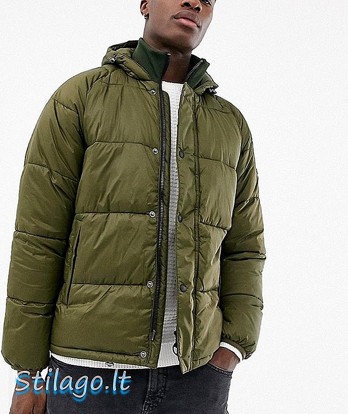 Barbour International Busa jakna s kapuco v zeleni barvi