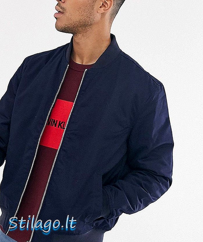 Calvin Klein nailoninė bombonešio striukė-mėlyna
