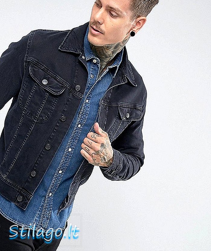 A Lee motoros kabát vékony vintage kék-sötétkék színű