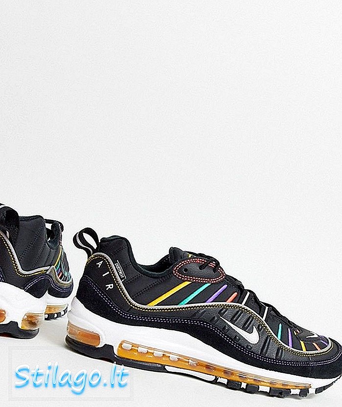 Nike Air Max 98 sneakers in zwart-wit
