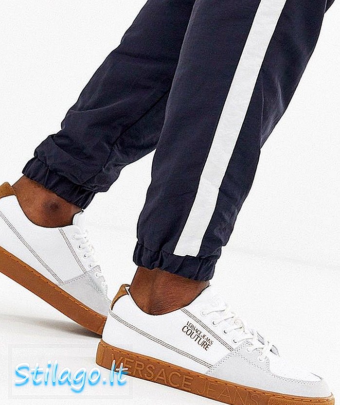حذاء فيرساتشي جينز كوتور مع العلكة - أبيض