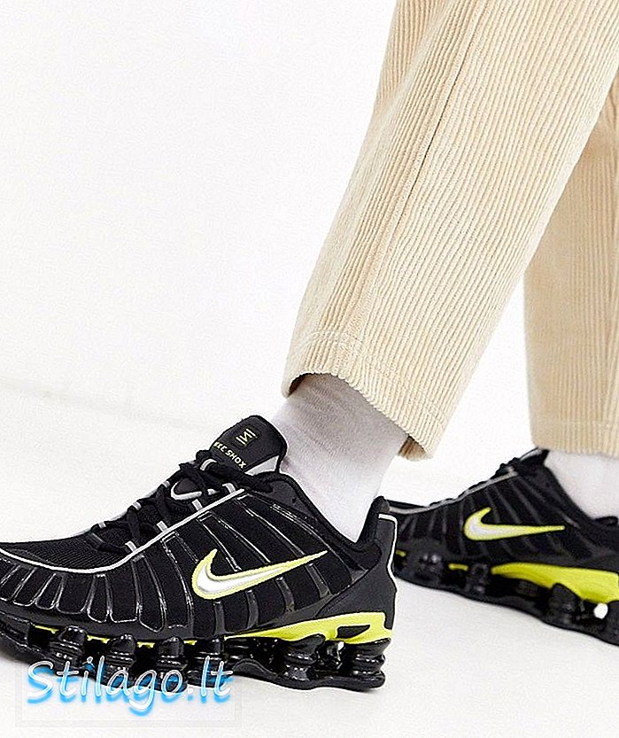 Nike Shox TL -kouluttajat mustana ja keltaisena