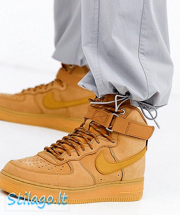 Nike Air Force 1 hoge '07 sneakers in vlasbruin