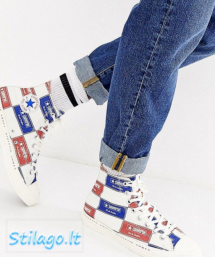 Converse Chuck All Star vintage logo plimsolls parşömen-bej içinde