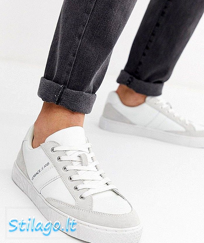 Sneaker Versace Jeans con logo in bianco