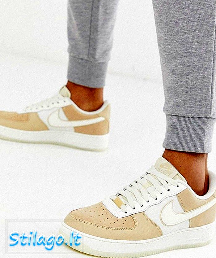 Nike air force 1 trainers in beige-Blue