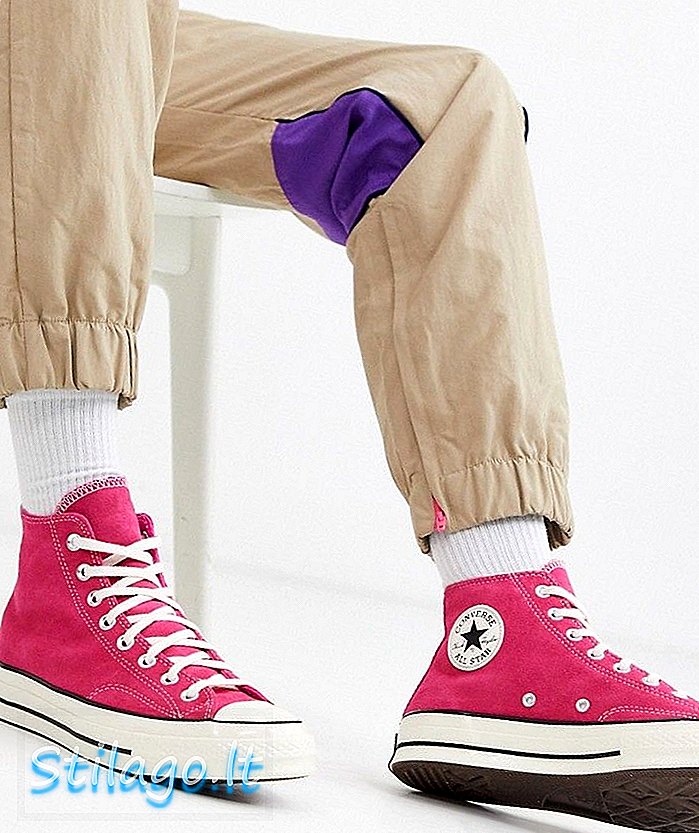 Pantofi de trening Converse Chuck '70 în piele de culoare roz