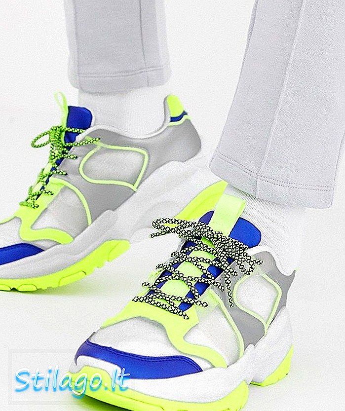 ASOS DESIGN - Sneakers in kleur met dikke zool - Wit
