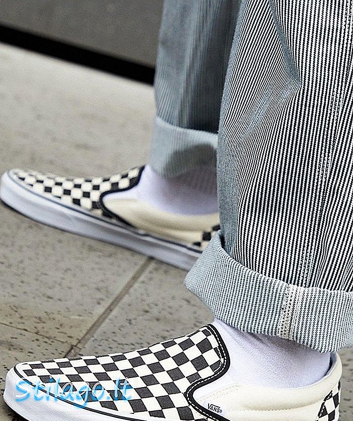Zapatillas de lona Vans Slip-On Checkerboard en negro