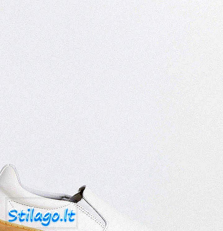 এএসস ডিজাইন ওয়াইড ফিট স্লিপ পাম্পসোলসের সাথে সাদা চামড়ার বর্ণের গাম সোল