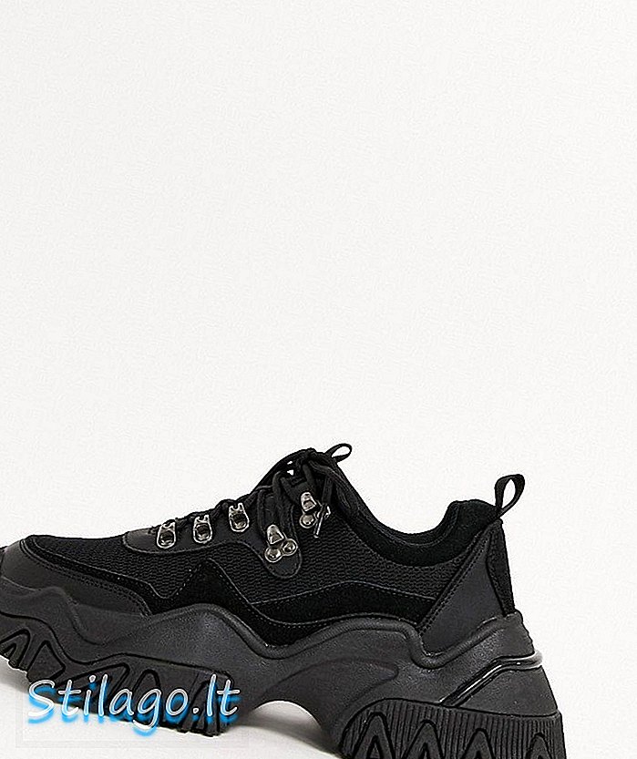 Buty sportowe ASOS DESIGN w kolorze czarnym z grubą podeszwą