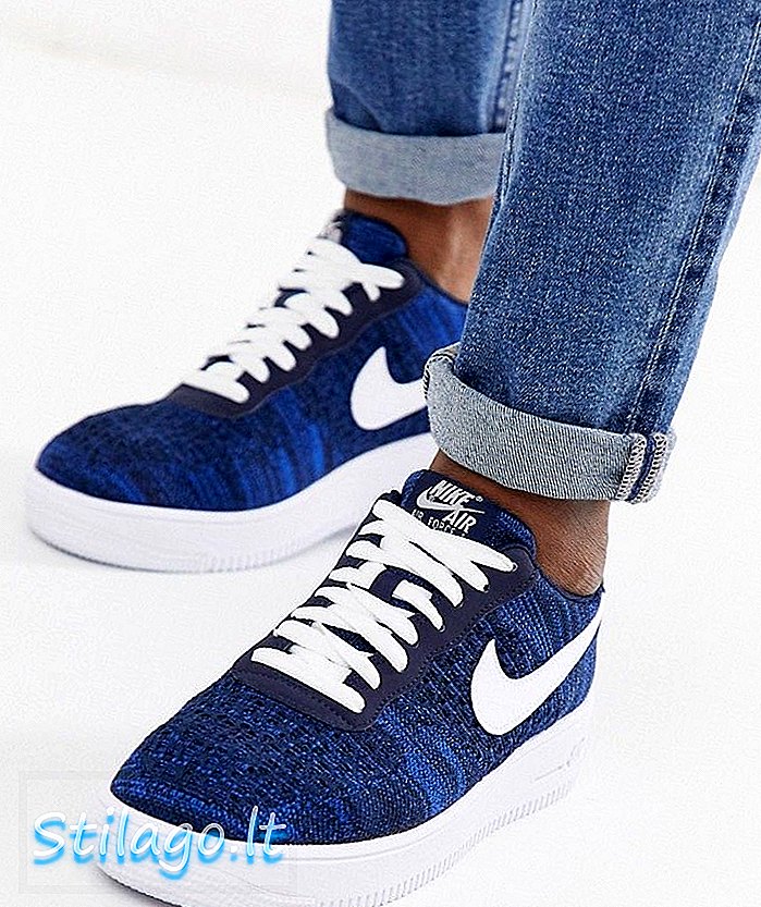 Nike Air Force 1 Flyknit-Turnschuhe in Marine