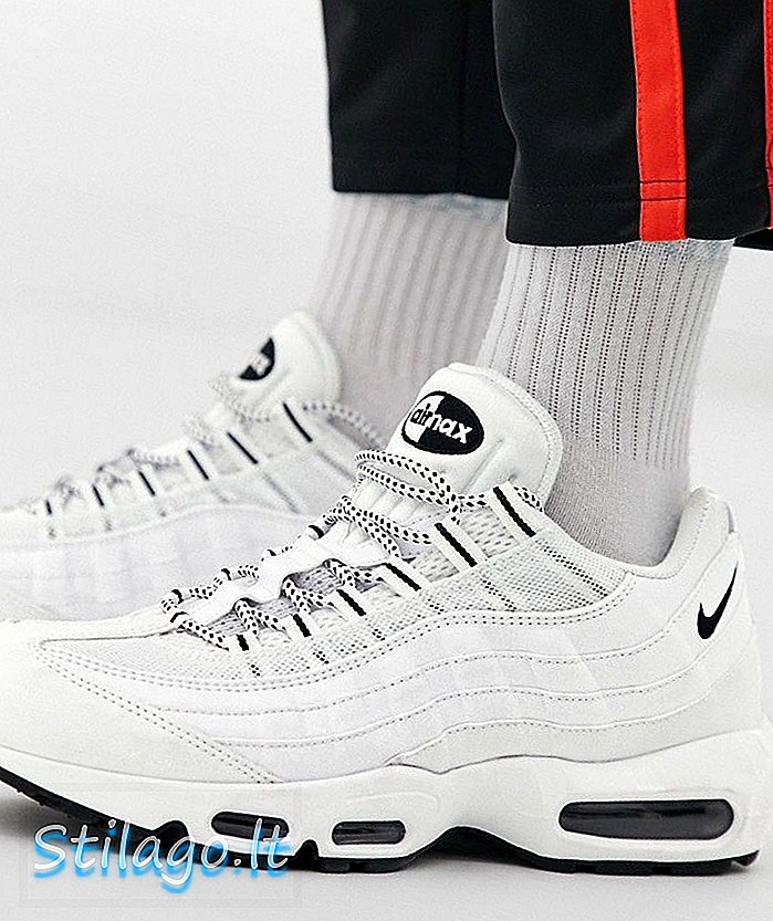 Nike Air Max 95 bőr edzőcipők fehér-fekete színben