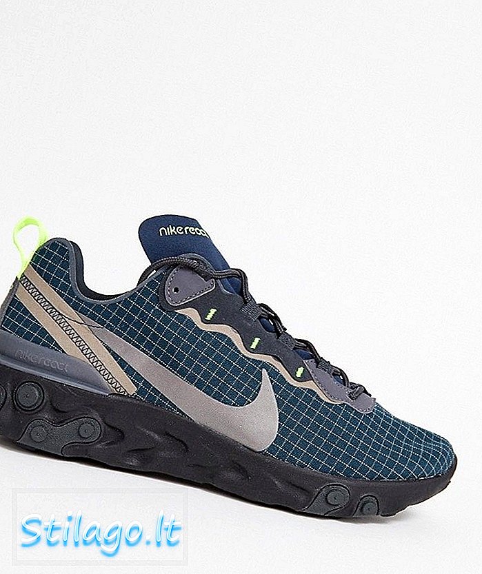 Nike React Element 55 sneakers in marineblauw