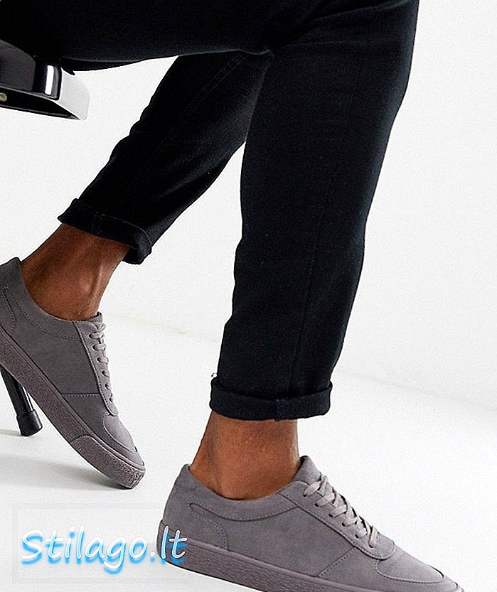 Scarpe da ginnastica ASOS DESIGN in camoscio grigio sintetico