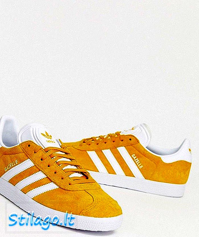 „adidas“ originalūs geltonos-baltos spalvos „Gazelės“ treniruokliai