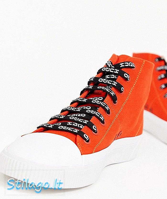 HUGO Zero حذاء رياضي بشعار الماركة باللون البرتقالي