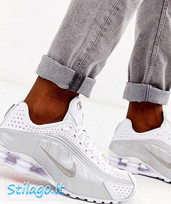 Pantofi Nike Shox R4 în alb