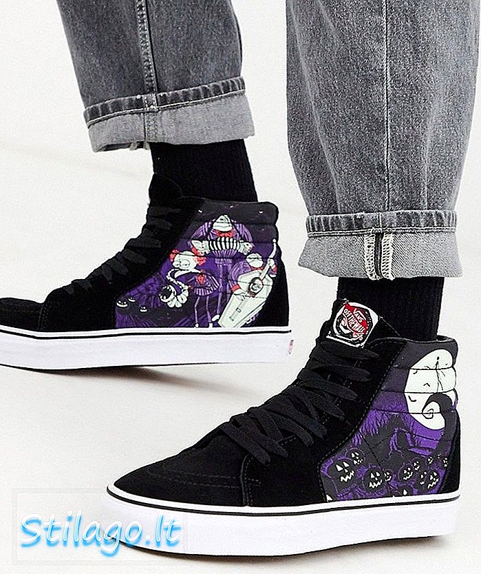 Vans x Disney Nightmare pirms Ziemassvētkiem SK8-Hi domkratu trenažieri daudzcīņā