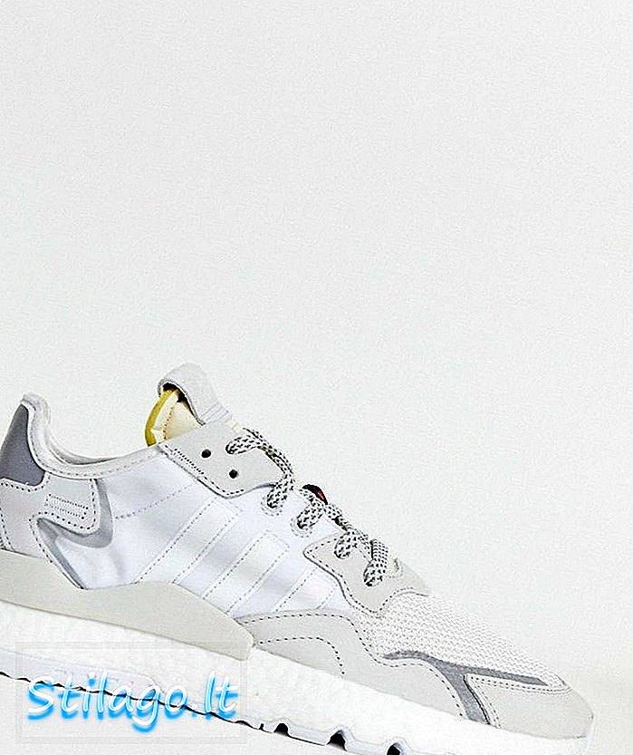 adidas Originals nite joggers trenažieri trīskāršā baltā krāsā